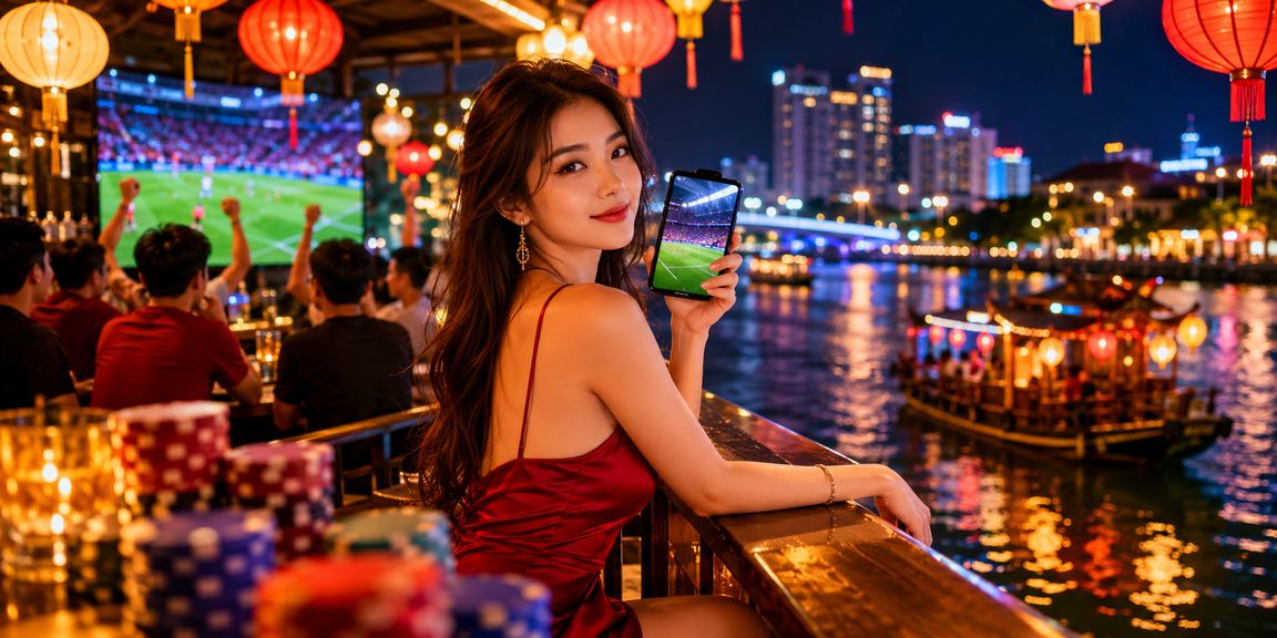 Người hâm mộ bóng đá tại Hà Nội đặt kèo trực tuyến dưới ánh đèn lồng truyền thống